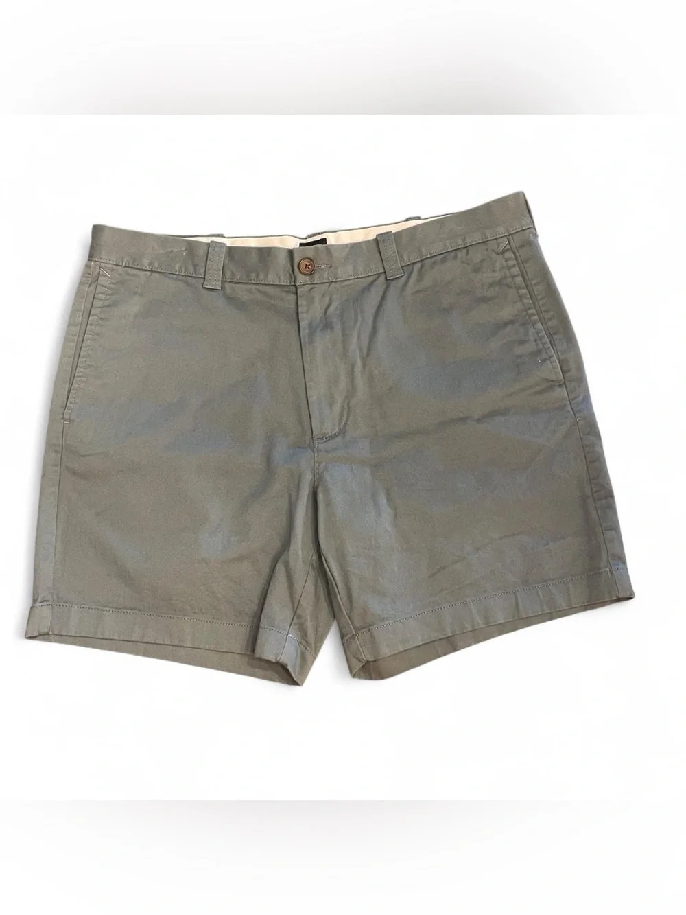 J.Crew men’s 7 inch chino shorts in gray/green, size 36 #chino #preppy